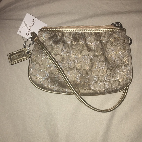 Gold coach wristlet - Picture 1 of 3